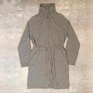 Shimera Heather Grey Zip Up Hoodie Dress Jacket